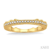 1/10 ctw Round Cut Diamond Wedding Band in 14K Yellow Gold