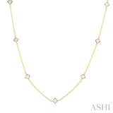 2.00 ctw Princess Cut Diamond Fashion Necklace in 14K Yellow Gold