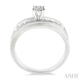 1/8 ctw Round Cut Diamond Engagement Ring in 10K White Gold