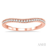 1/6 ctw Round Cut Diamond Wedding Band in 14K Rose Gold