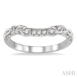 1/10 ctw Round Cut Diamond Wedding Band in 14K White Gold