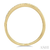 1/10 ctw Wide Split Round Cut Diamond Twist Ring in 10K Yellow Gold