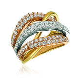 14K Le Vian Tri Color Gold Ring
