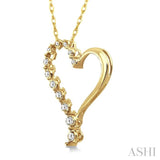 Half Journey Diamond Heart Shape Pendant