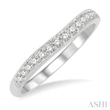 1/4 Ctw Round Cut Diamond Wedding Band in 14K White Gold