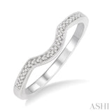 1/20 Ctw Round Cut Diamond Wedding Band in 14K White Gold