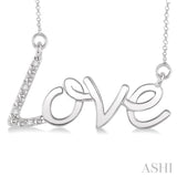 Silver Love Diamond Pendant