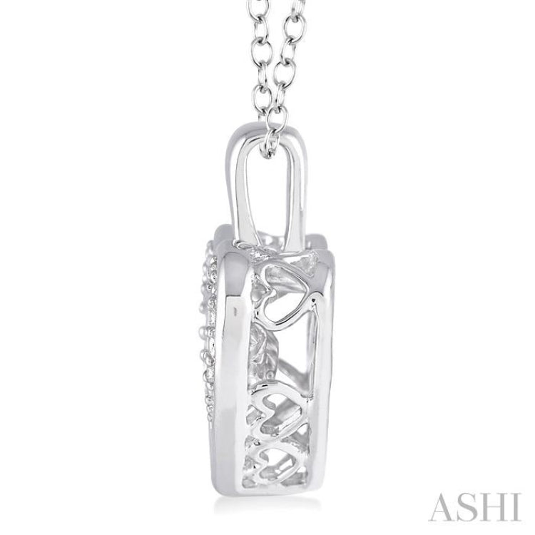 Silver Emotion Heart Shape Diamond Pendant