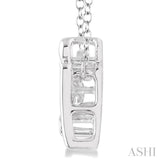 Mom & Child Silver Emotion Diamond Pendant