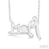 Mom & Child Silver Emotion Diamond Pendant