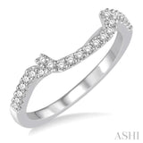 1/4 Ctw Round Cut Diamond Wedding Band in 14K White Gold