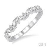 3/8 Ctw Round CUT Diamond Stack Band in 14K White Gold