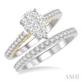 Pear Shape Lovebright Bridal Diamond Wedding Set