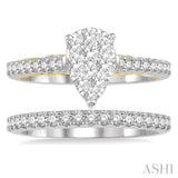 Pear Shape Lovebright Bridal Diamond Wedding Set