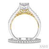 Pear Shape Lovebright Bridal Diamond Wedding Set