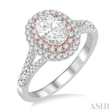 Oval Shape Semi-Mount Diamond Engagement Ring