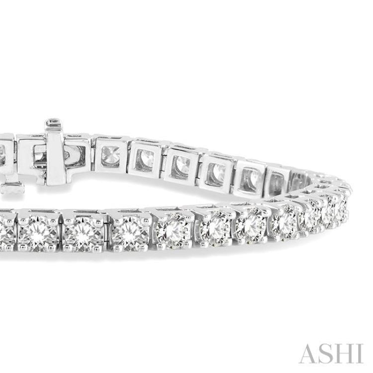 14K White Gold 7.70 Carat Princess Cut Diamond Bracelet – Robinson's  Jewelers