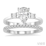 Pear Shape Diamond Wedding Set