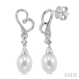 Pearl & Diamond Fashion Earrings