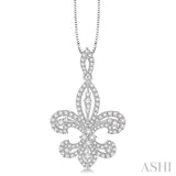 Diamond Fleur De Lis Pendant