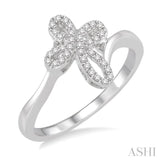 Light Weight Diamond Cross Fashion Ring