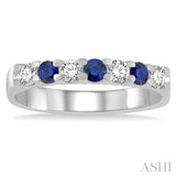 Gemstone & Diamond Wedding Band