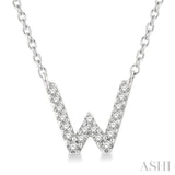 W' Initial Diamond Pendant