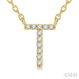 T' Initial Diamond Pendant