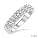 1/2 ctw Channel Round Cut Diamond Wedding Band in 14K White Gold