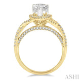 Pear Shape Semi-Mount Diamond Engagement Ring